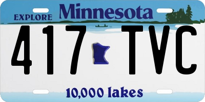 MN license plate 417TVC