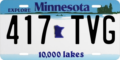 MN license plate 417TVG