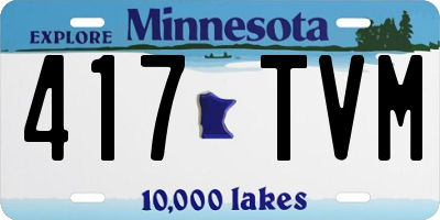 MN license plate 417TVM