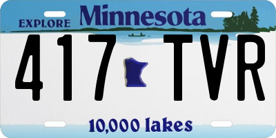 MN license plate 417TVR