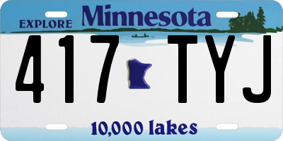 MN license plate 417TYJ