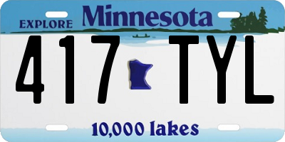 MN license plate 417TYL