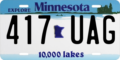 MN license plate 417UAG
