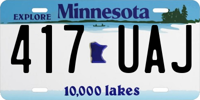 MN license plate 417UAJ
