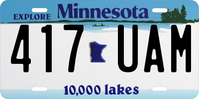 MN license plate 417UAM
