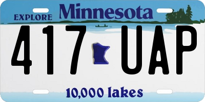 MN license plate 417UAP