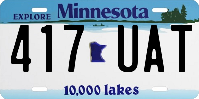 MN license plate 417UAT