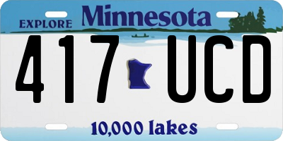 MN license plate 417UCD