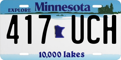 MN license plate 417UCH