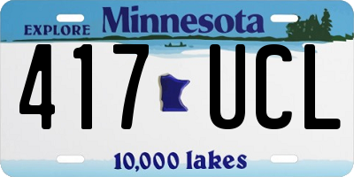 MN license plate 417UCL