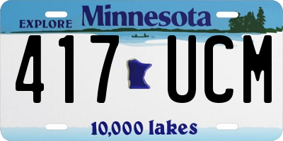 MN license plate 417UCM