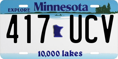 MN license plate 417UCV