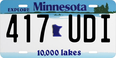 MN license plate 417UDI