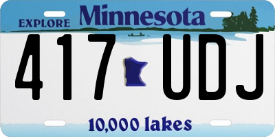 MN license plate 417UDJ