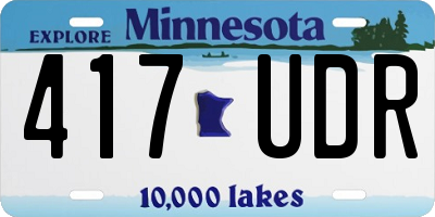 MN license plate 417UDR