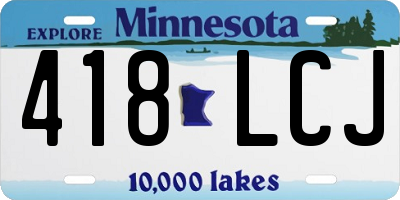 MN license plate 418LCJ