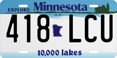 MN license plate 418LCU