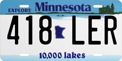 MN license plate 418LER