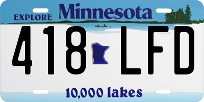 MN license plate 418LFD