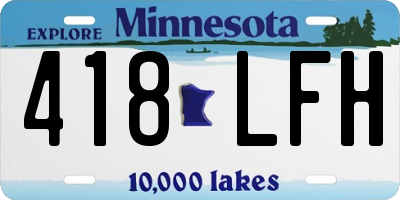 MN license plate 418LFH