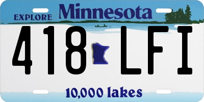 MN license plate 418LFI