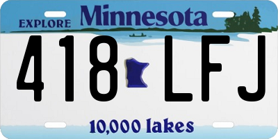 MN license plate 418LFJ