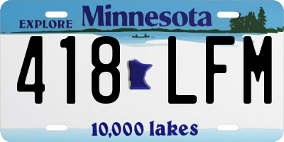 MN license plate 418LFM