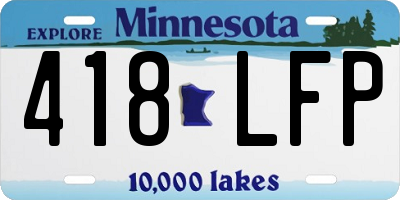 MN license plate 418LFP