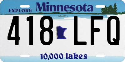 MN license plate 418LFQ