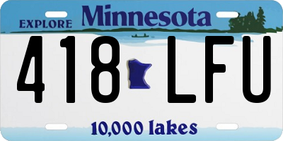 MN license plate 418LFU