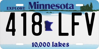 MN license plate 418LFV