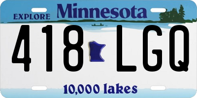 MN license plate 418LGQ