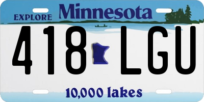 MN license plate 418LGU