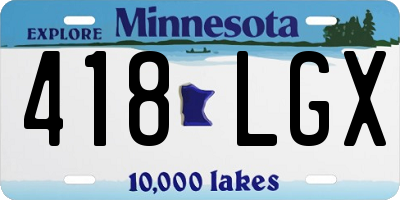 MN license plate 418LGX