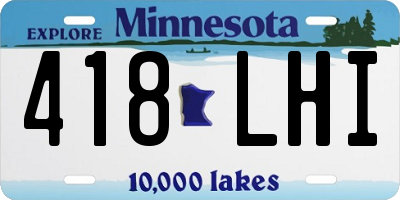 MN license plate 418LHI