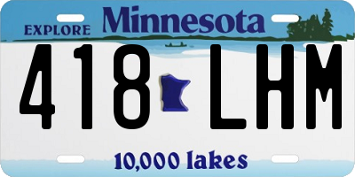 MN license plate 418LHM