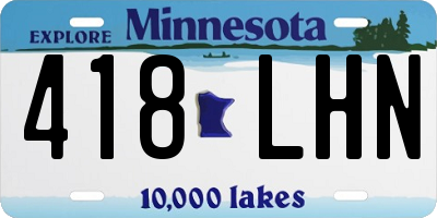 MN license plate 418LHN