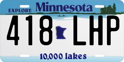 MN license plate 418LHP