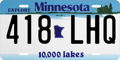 MN license plate 418LHQ