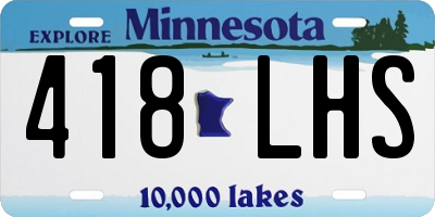 MN license plate 418LHS