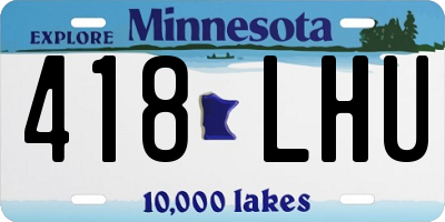 MN license plate 418LHU