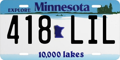 MN license plate 418LIL