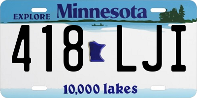 MN license plate 418LJI
