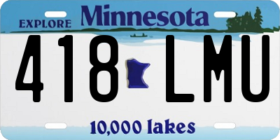 MN license plate 418LMU