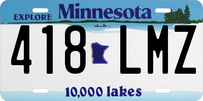 MN license plate 418LMZ