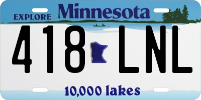 MN license plate 418LNL