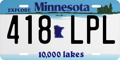MN license plate 418LPL