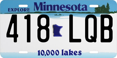 MN license plate 418LQB