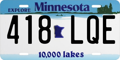 MN license plate 418LQE