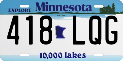MN license plate 418LQG